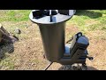 Rocket stove #offgrid water heater for pool /camp shower. 3 stage air supply superheated