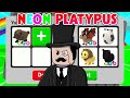 TRADING NEON PLATYPUS ADOPT ME (ROBLOX TRADING PROOF)