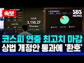 🔴속보 | 코스피, 상법 개정안 통과에 연중 최고치 &#39;3116.27&#39; 마감 | 이재명 &quot;잘 되간다 싶은 점은, 주식시장이죠?&quot; | 상법개정안 통과에 &#39;반색&#39; | SBS LIVE