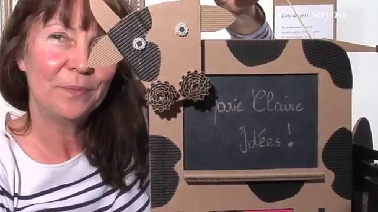 Une ardoise vache en carton diy déco youtube