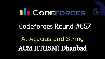 A. Acacius and String | Codeforces Round #657 (Div 2) | Brute Force | ACM IIT(ISM) Dhanbad