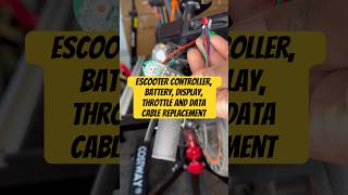 Escooter controller, battery, display, throttle and data cable replacement  #scooter #repair #foryou