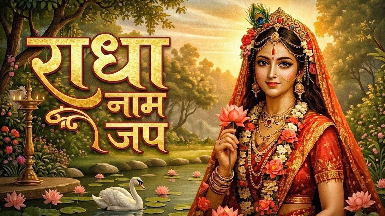 अखंड राधा राधा जप (1Hour Nonstop)| shri Radha Naam Jaap | bhaktiisanti 