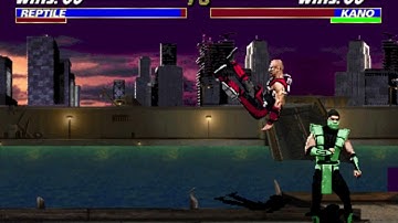 UMK3 Arcade - Reptile 15 hits 100% punisher combo vs Kano (No Forceball)