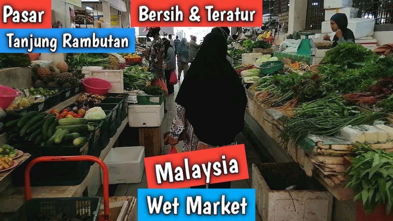 Malaysia Fish Market Tanjung Rambutan Wet Market Youtube