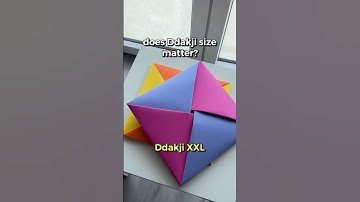 Micro Ddakji vs Ddakji XXL from Squid Game 🟥🟦 #ddakji #squidgame #squidgame2 #origami #diy