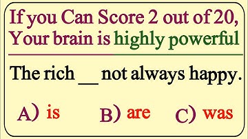 If you Can Score 2 out of 20, Your brain is highly powerful #quiz 