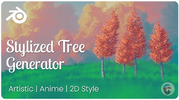 Stylized tree  , Toon shader #Blender #stylized3d