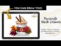 How to Draw Pumpkin Spice Latte Coffee - Procreate Tutorial