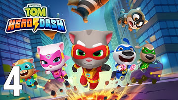 Talking Tom Hero Dash Gameplay Walkthrough Part 4 - Super Hero Tom 2023 (iOS/Android)