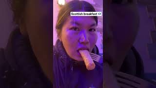 Trying Scottish breakfast sausage for first time
