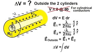 Physics 38   Electrical Potential (16 of 22) Potential Outside 2 Concentric Cylindrical Conductors