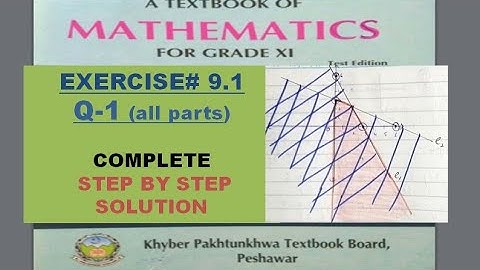 Class 11 Exercise 9.1 Q1 KPKBoard Complete solution Linear programming Math Class12 Exercise 5.1 RWP