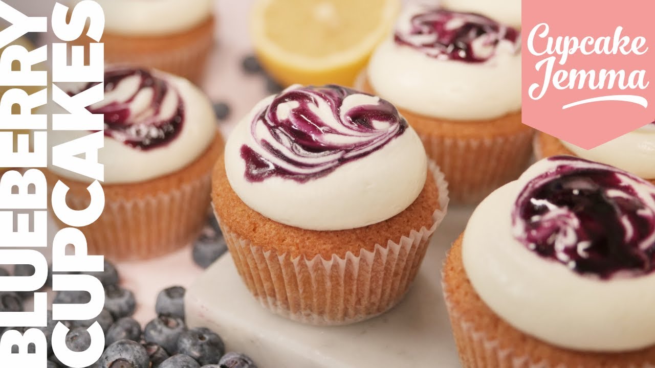 Filled Blueberry Lemon Cheesecake Cupcake Recipe Cupcake Jemma YouTube