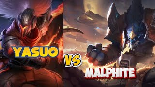 Yasuo vs Malphite league of legends bronze 2 rank game
