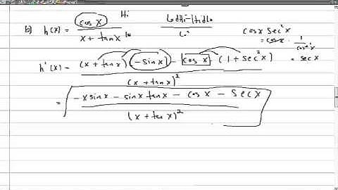 5 The Derivative Rules with Trigonometric Functions I
