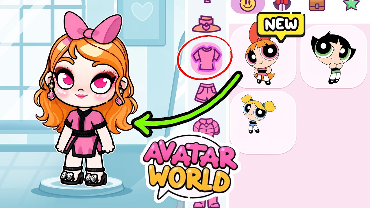 🎯 ¡FÁCIL! Cómo crear a BLOSSOM de Las Chicas Superpoderosas en Avatar World 🌍 PAZU