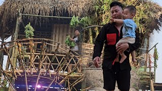 Full video02, 27-year-old single father blocks water, builds a water wheel cooks and raises children