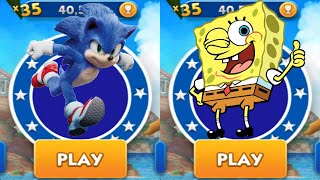 Sonic Prime Dash vs Spongebob Sponge on the Run Movie Sonic vs All Bosses Zazz Eggman All Characters screenshot 2