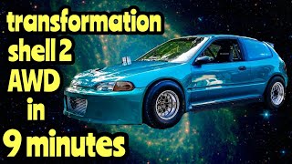 Building A 9 SECOND AWD HONDA CIVIC EG HATCH in under 10 MINUTES