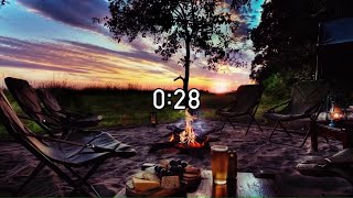 28 Seconds Timer with Campfire Sounds - Countdown Timer