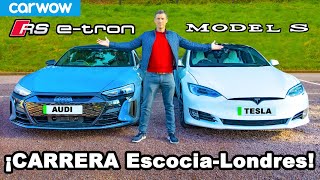 Audi RS etron GT vs Tesla Model S: ¡CARRERA de 919km de Escocia a Londres y RESEÑA!