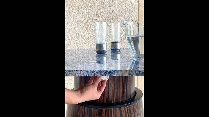 Smart Table, Height adjustable table by Pistore Marmi - embedded control buttons