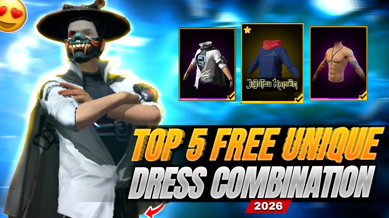 TOP 5 Unique Dress Combination In Free Fire 🔥 Rare & Pro Outfit Mix | Best Custom Bundle 2026