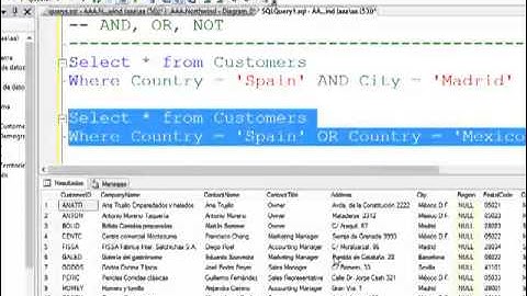 SQL Operadores Lógicos