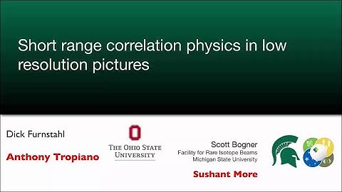 Short-range correlation physics in low-resolution pictures — Scott Bogner