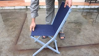 Great idea for a smart craftsman's folding back chair / DIY smart folding metal