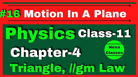 Triangle Law and Parallelogram Law Of Vector Addition | Analytical method of Vector addition Class11