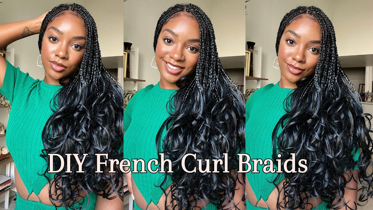DIY FRENCH CURL BRAIDS + HOW TO KNOT ENDS, Ayya Luxury Braiding Hair