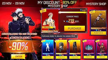 Ff x Jujutsu Kaisen Mystery Shop Event 🤯💥| free fire new event| ff new event | new event free fire