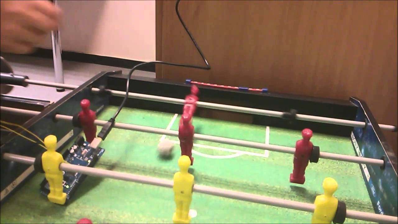 Robotic Foosball Table Goalie First Kick YouTube