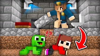 Mikey & JJ Escape From Security Prison in  Minecraft ! Security Prison ! (Maizen Mizen Mazien)