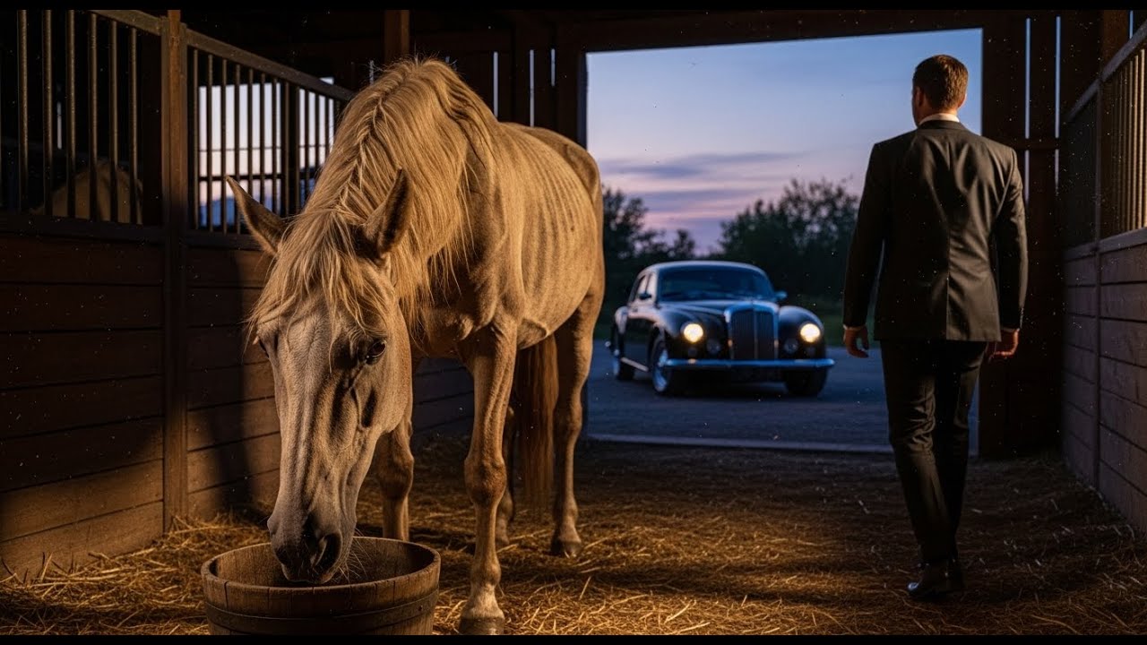 "NO VALE LA COMIDA QUE COME" UN MILLONARIO RECHAZA A SU CABALLO HAMBRIENTO... PERO EL DESTINO...