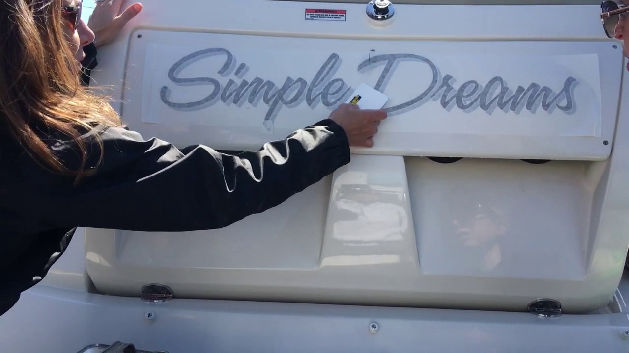 How To Apply Boat Lettering & Hailing Port YouTube