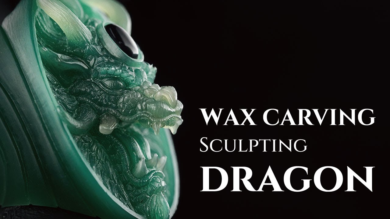 ⁣Sculpting Dragon Ring | Wax Carving Jewelry Making process