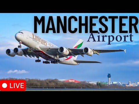 馃敶LIVE Manchester Airport Plane Spotting 馃洬