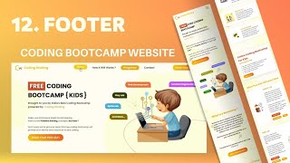 12. Footer of Website | Coding Bootcamp Website | Allustrode #webdevelopment #webdev #footer