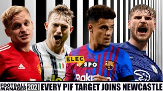 Every PIF Target Joins Newcastle | Football Manager 2021 Experiment