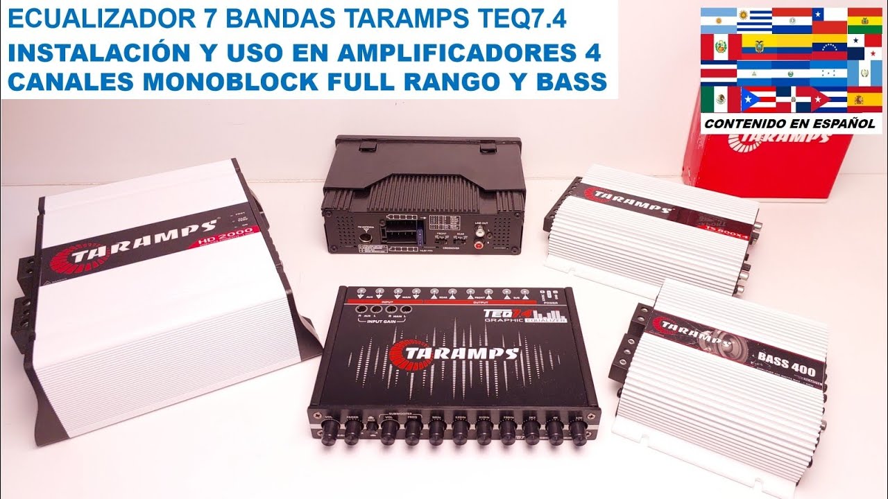TECH INFO - INSTALACIÓN ECUALIZADOR TARAMPS TEQ7.4 - CONTROL BAJOS EN LOS DIFERENTES AMPLIFICADORES 