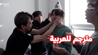 [مترجم للعربية] احتفال BTS بعيد ميلاد جين - مفاجأة عيد ميلاد جين مترجم