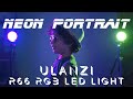 Neon portrait with ulanzi r66 rgb  led light