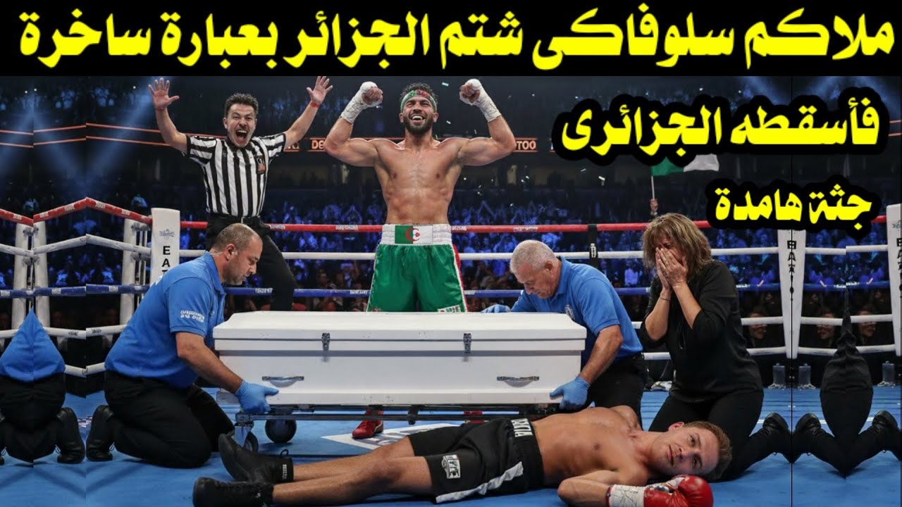 ملاكم سلوفاكى شتم الجزائر بعبارة ساخرة فأسقطه الجزائرى جثة هامدة وأرسله إلى دار الآخرة 