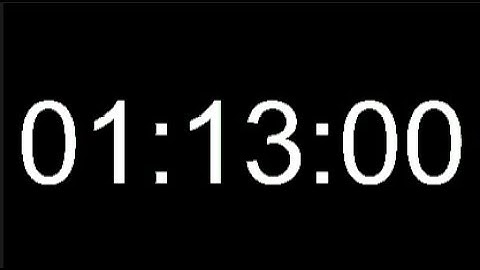1 Hour 13 Minute Timer - 73 Minute Countdown - 4380 Seconds Alarm