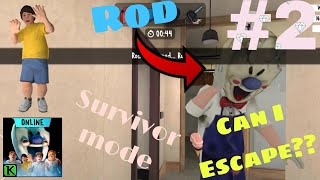 Can I escape from Rod😭😨😭(Survivor mode ) Ice Scream United Multiplayer