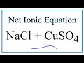 Net Ionic Equations and Spectator Ions