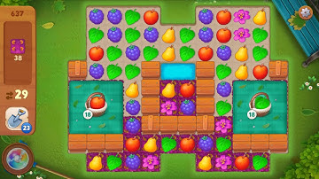 Gardenscapes Level 637 Walkthrough "No Boosters Used"